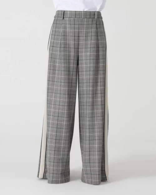 Pantalone palazzo donna in tartan