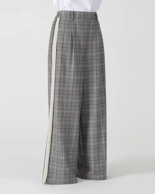 Pantalone palazzo donna in tartan